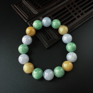 12mm糯种福禄寿翡翠手串