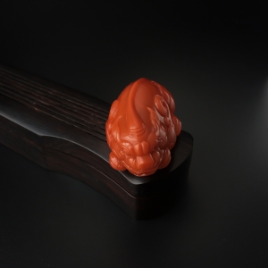 冻料柿子红南红貔貅吊坠