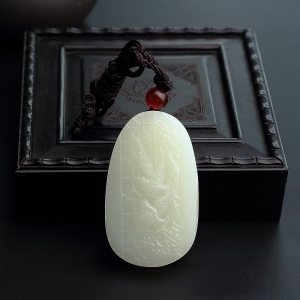 和田玉喜上眉梢吊坠