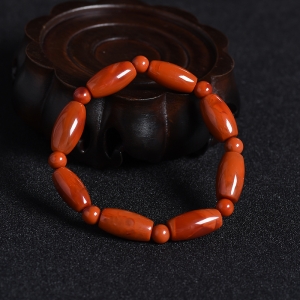 雷波南红单圈手串