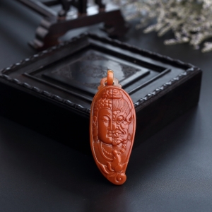 柿子红南红一念之间吊坠