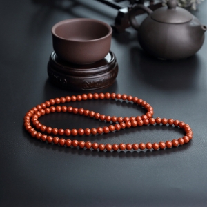6mm柿子红南红佛珠
