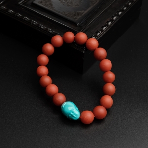 10mm柿子红南红手串