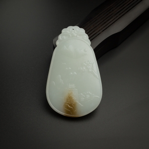 和田玉山水吊坠