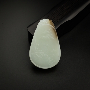 和田玉山水吊坠