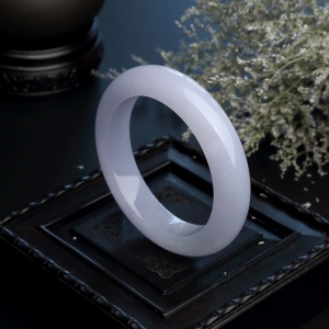 54#糯种紫罗兰翡翠手镯