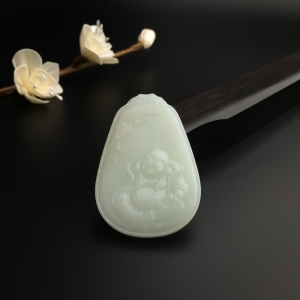 和田玉弥勒佛吊坠