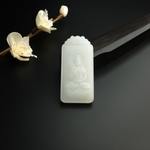 和田玉阿弥陀佛吊坠