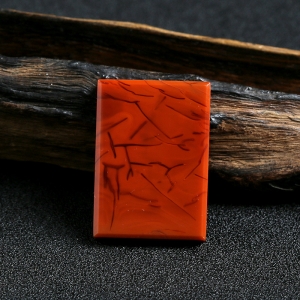 柿子红南红平安牌吊坠