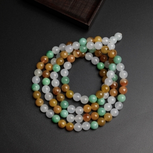 7mm糯种福禄寿翡翠项链