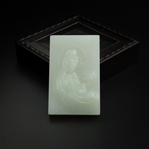 和田玉观音吊坠