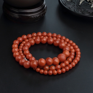 极品满肉樱桃红南红塔链