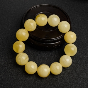 17mm白花蜜蜜蜡手串