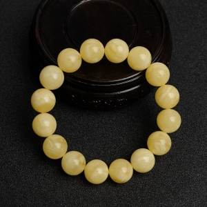 12mm白花蜜蜜蜡手串