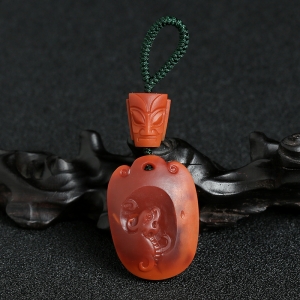 三星堆南红仿古貔貅吊坠