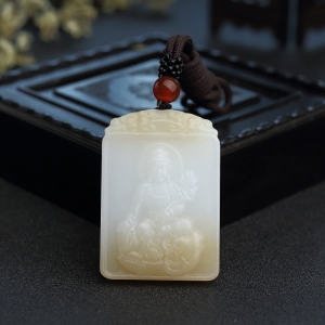 和田玉文殊菩萨吊坠