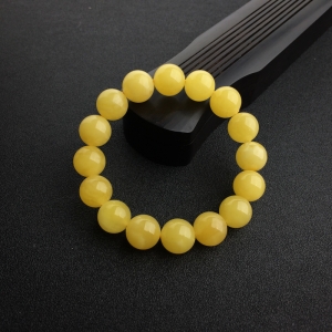 12.5mm满蜜鸡油黄蜜蜡手串