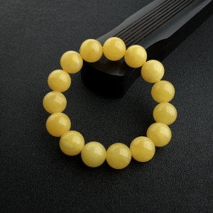 14mm满蜜鸡油黄蜜蜡手串