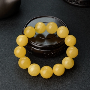 17mm鸡油黄蜜蜡手串