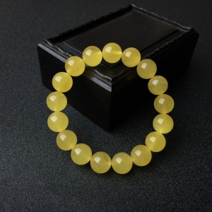 10mm鸡油黄蜜蜡手串