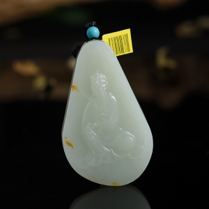 和田玉观音挂件