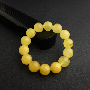 15mm鸡油黄蜜蜡手串