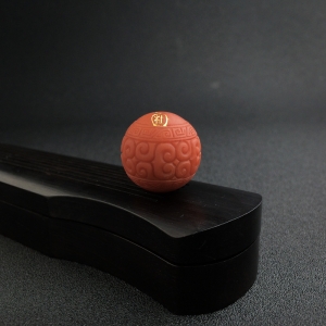 柿子红南红回纹珠