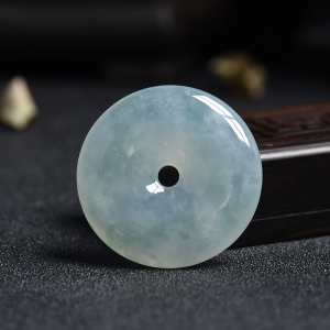 冰种翡翠平安扣挂件