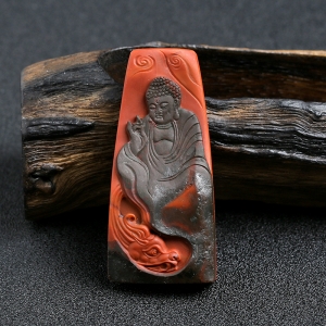 包浆南红佛祖吊坠