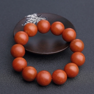 17mm柿子红南红手串