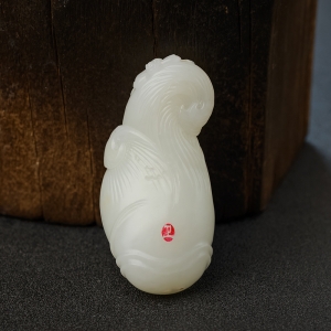 和田玉步步高升手把件