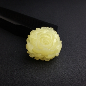 满蜜柠檬黄蜜蜡花吊坠