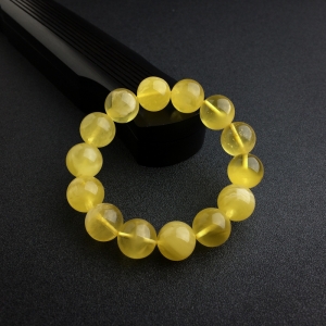 14mm鸡油黄金绞蜜蜜蜡手串