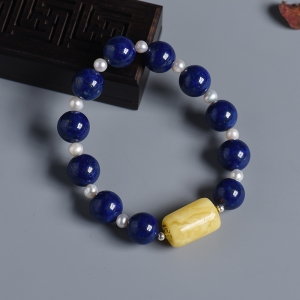 11.8mm青金单圈手串