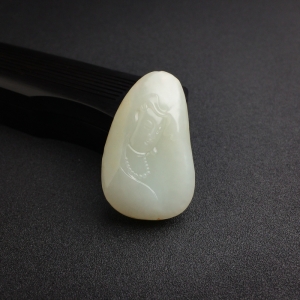 和田白玉连年有余吊坠