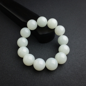 17.5mm和田白玉手串