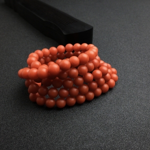 8mm柿子红南红佛珠