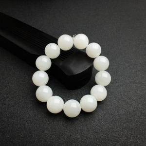 15.5mm山料和田白玉手串