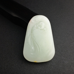山料青白玉福在眼前吊坠
