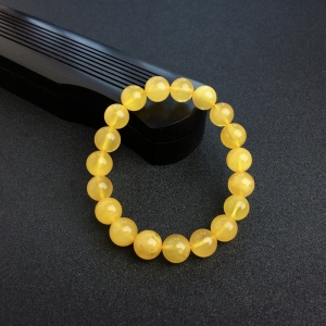 10mm鸡油黄金绞蜜蜜蜡手串