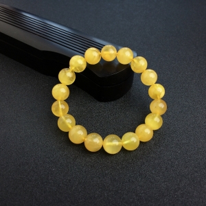 10mm鸡油黄金绞蜜蜜蜡手串