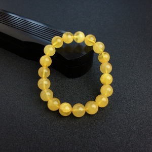 10mm鸡油黄金绞蜜蜜蜡手串