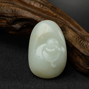 新疆和田白玉籽料佛吊坠