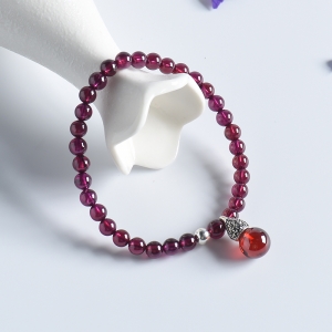 5.5mm紫色石榴石单圈手串