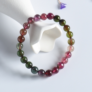 7.6mm碧玺单圈手串