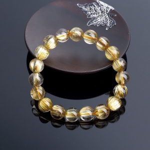 10mm钛金发晶手串