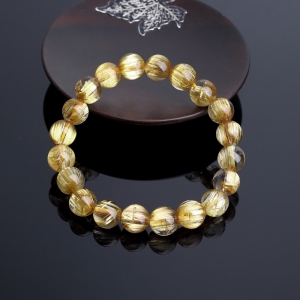 9.5mm钛金发晶手串