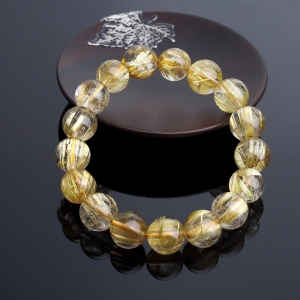 12mm钛金发晶手串