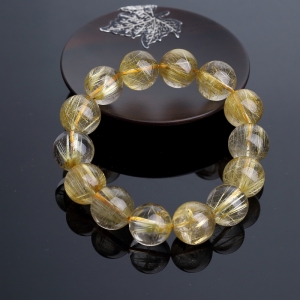 16mm钛金发晶手串