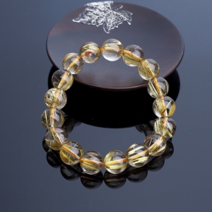 12mm钛金发晶手串